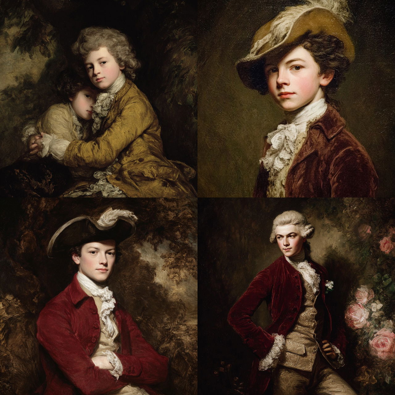 Joshua Reynolds style, Midjourney V7, render 1 of 4