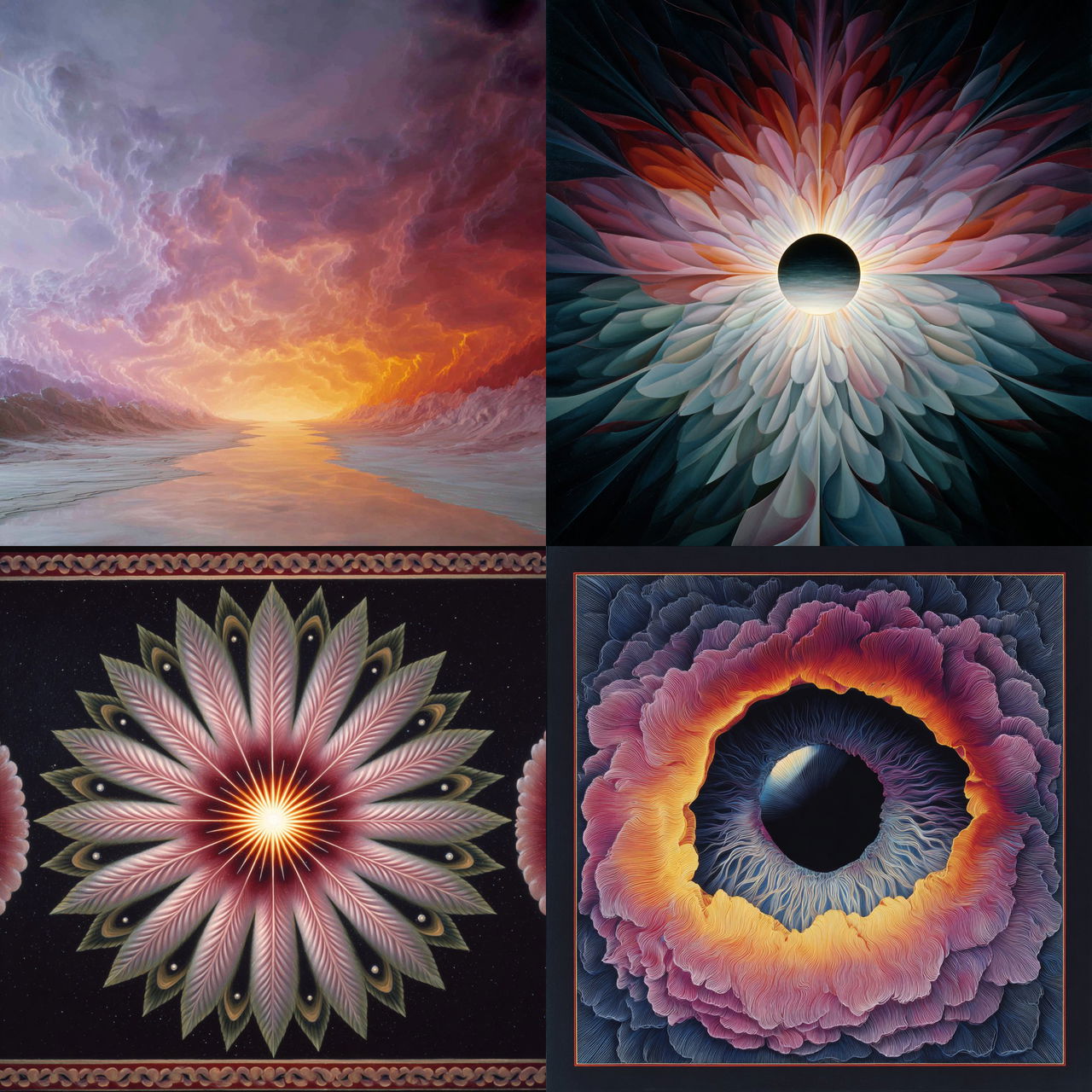 Judy Chicago style, Midjourney V7, render 1 of 4