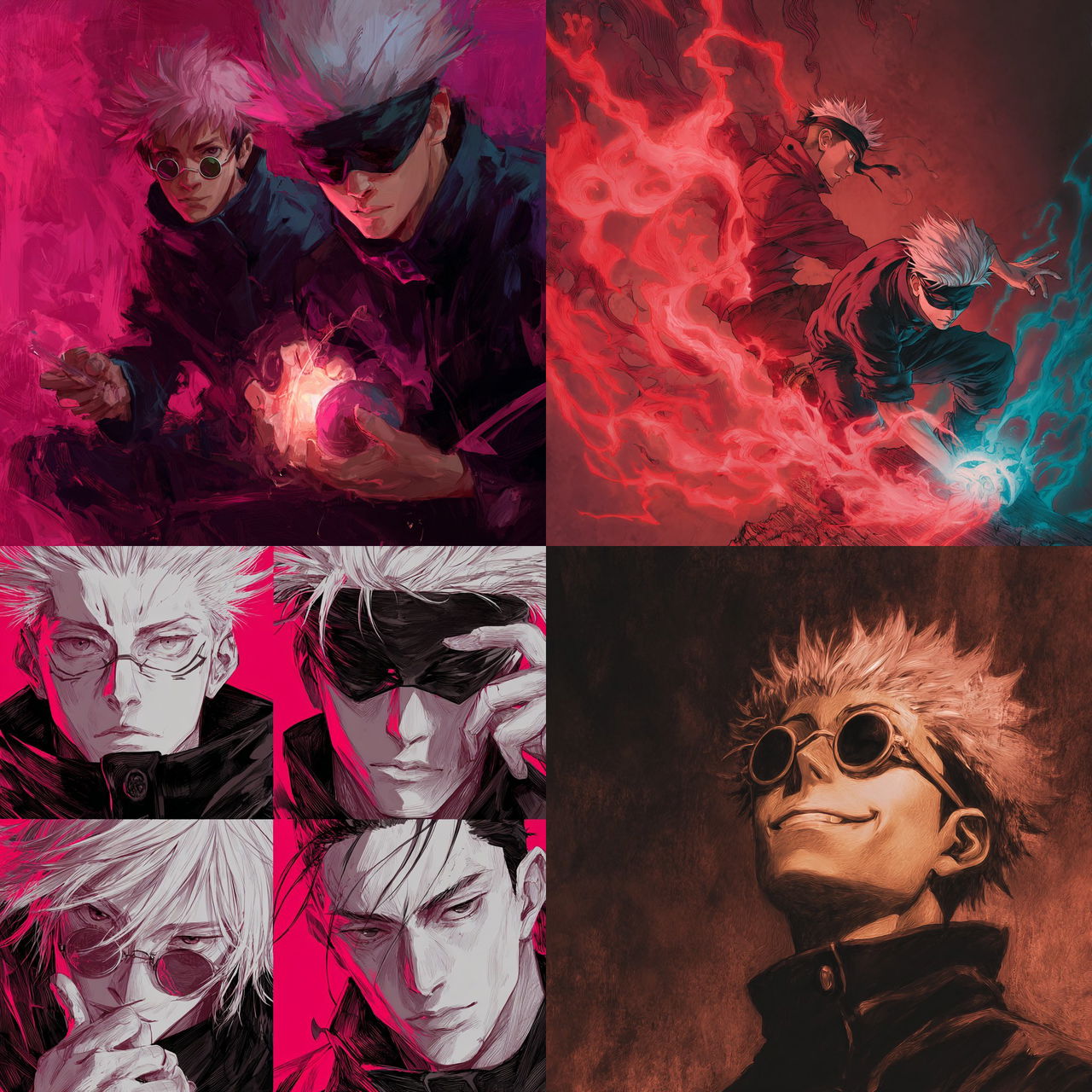 Jujutsu Kaisen style, Midjourney V7, render 1 of 4