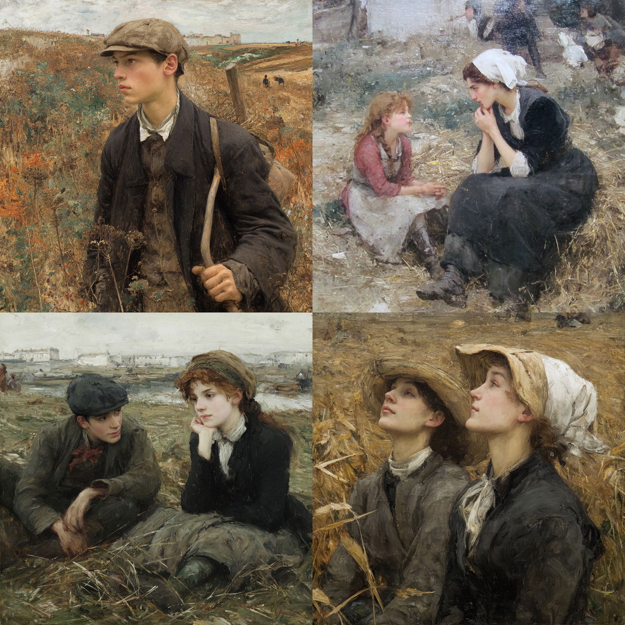 Jules Bastien-Lepage style, Midjourney V7, render 1 of 4