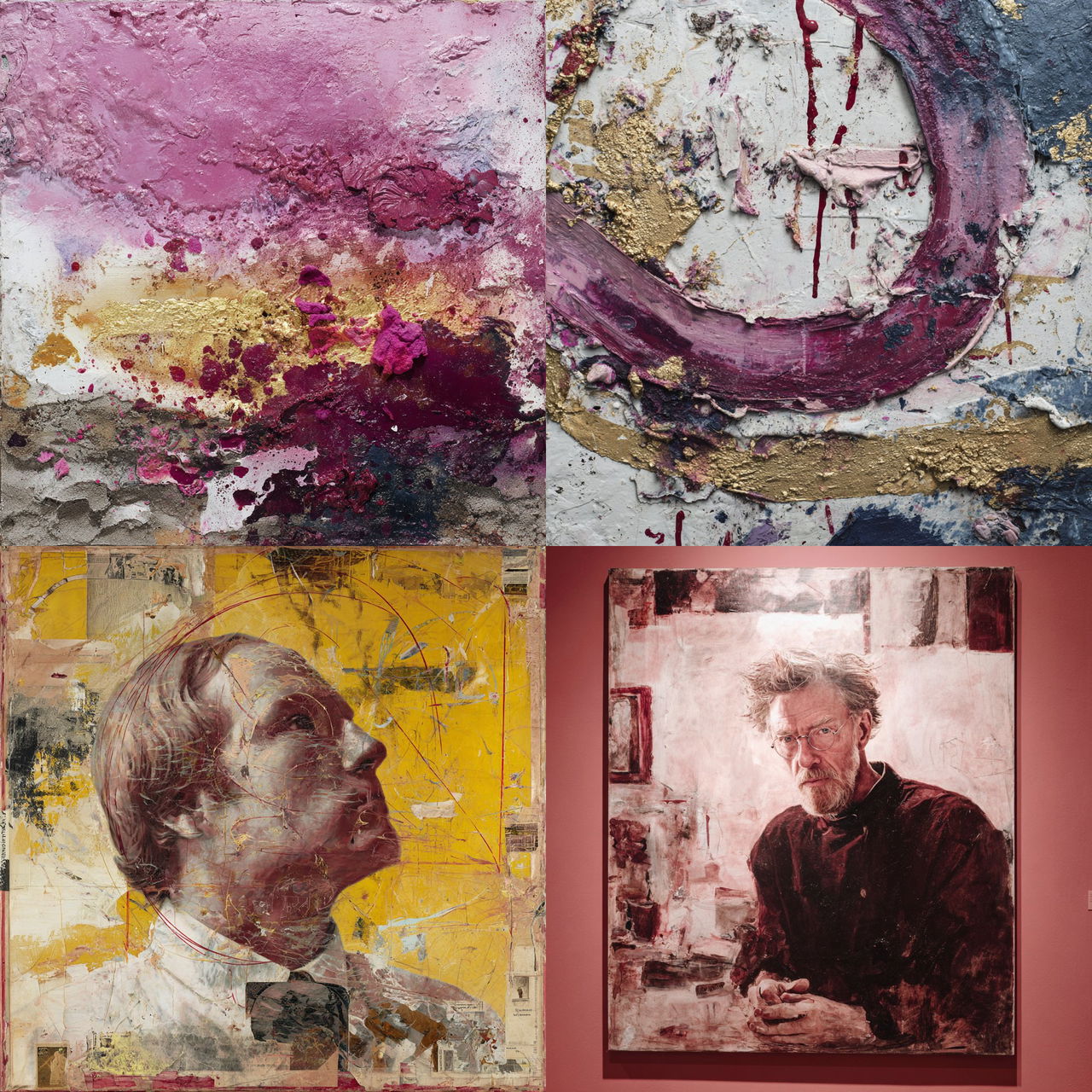 Julian Schnabel style, Midjourney V7, render 1 of 4