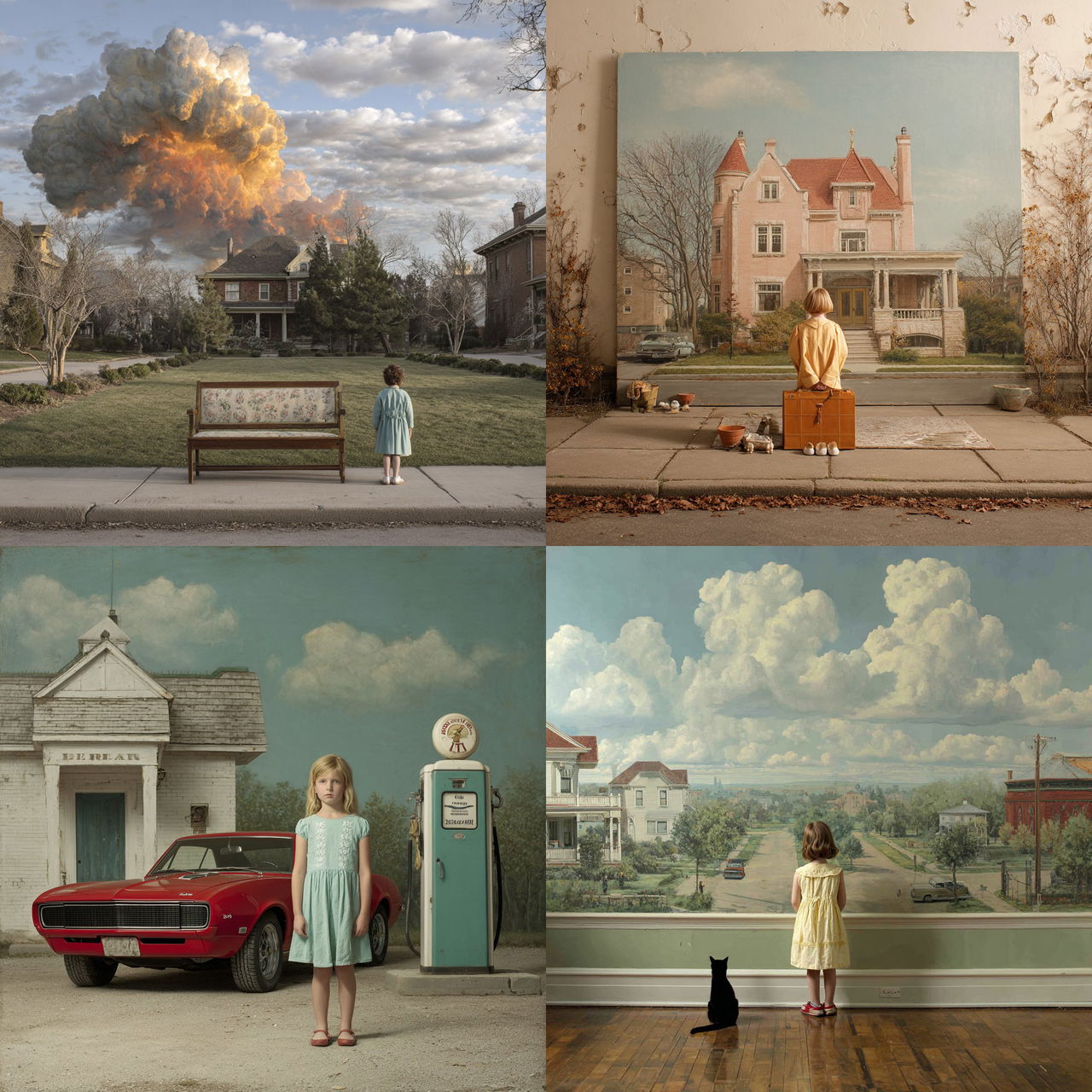 Julie Blackmon style, Midjourney V7, render 1 of 4