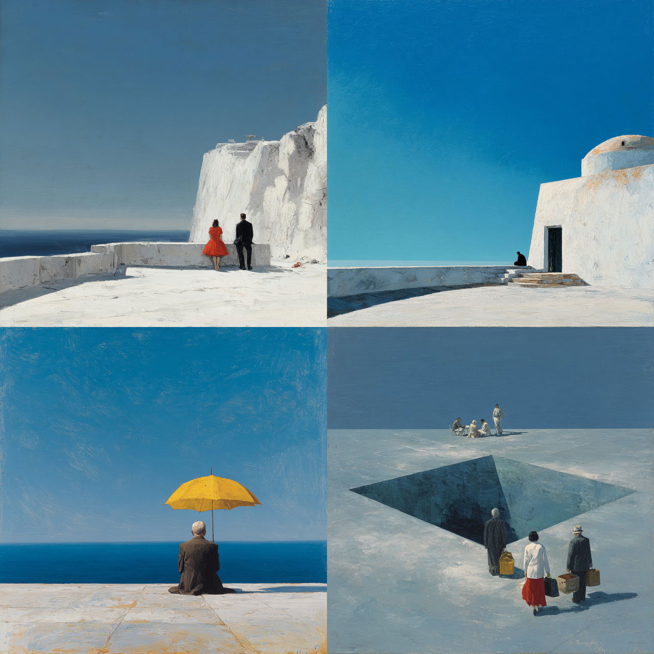 Julio Larraz style, Midjourney V7, render 1 of 4