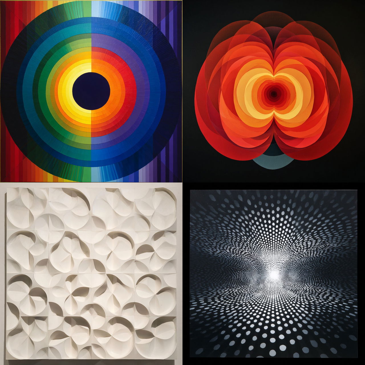 Julio Le Parc style, Midjourney V7, render 1 of 4