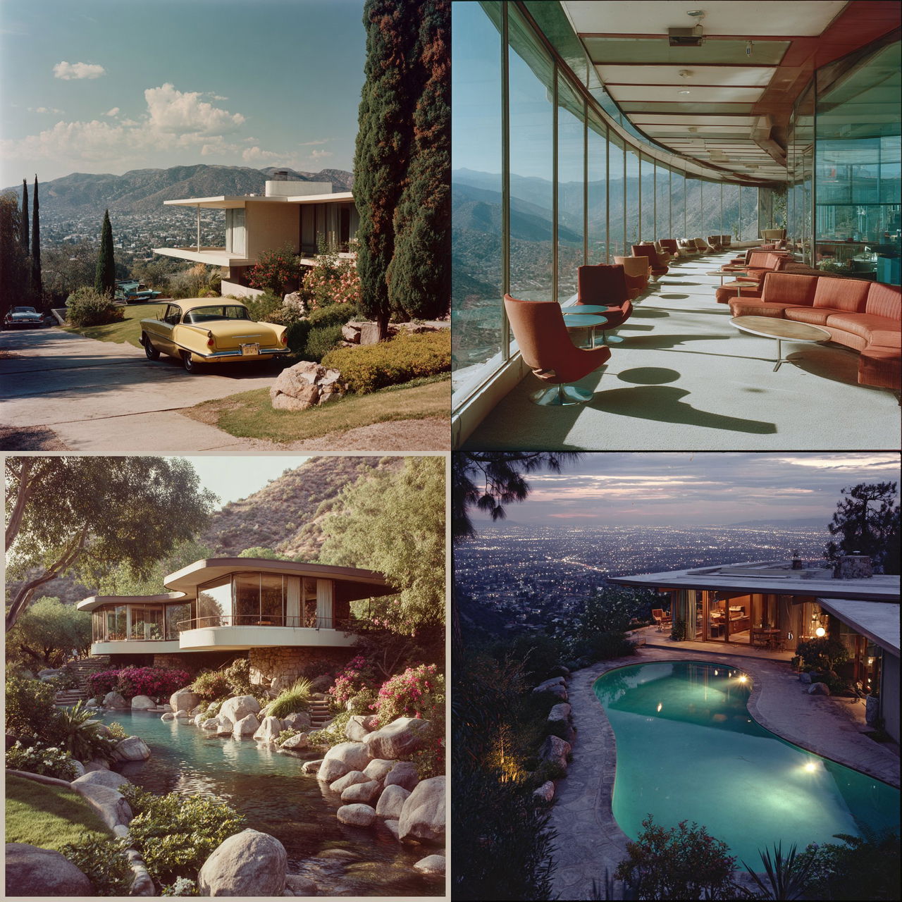 Julius Shulman style, Midjourney V7, render 1 of 4