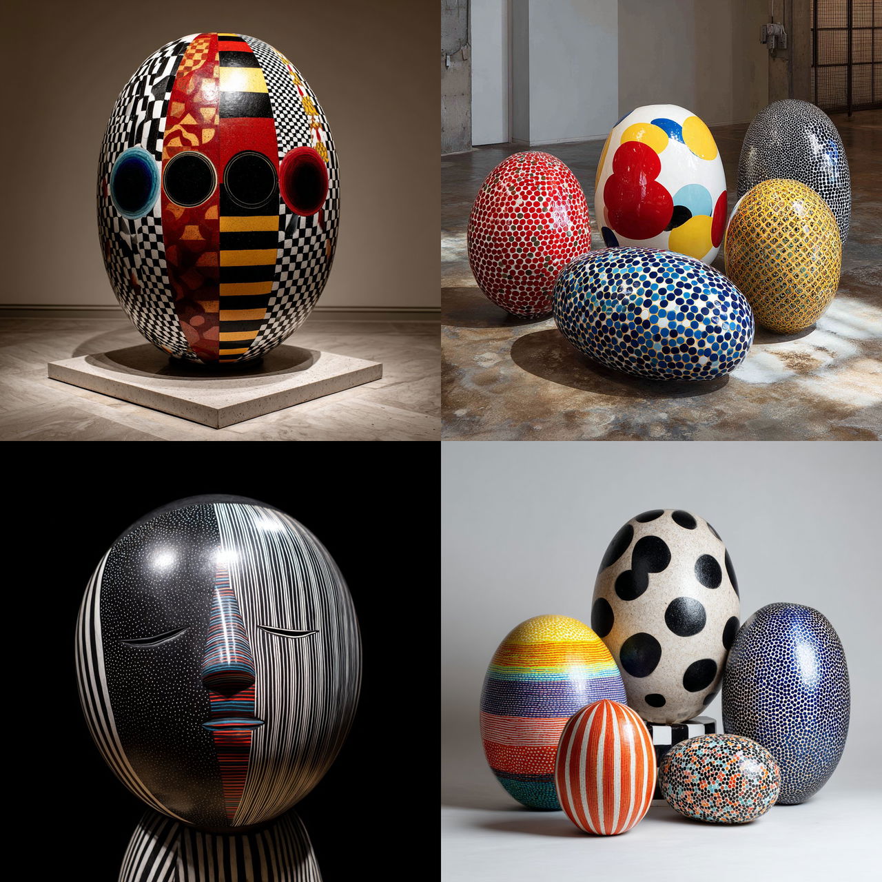 Jun Kaneko style, Midjourney V7, render 1 of 4