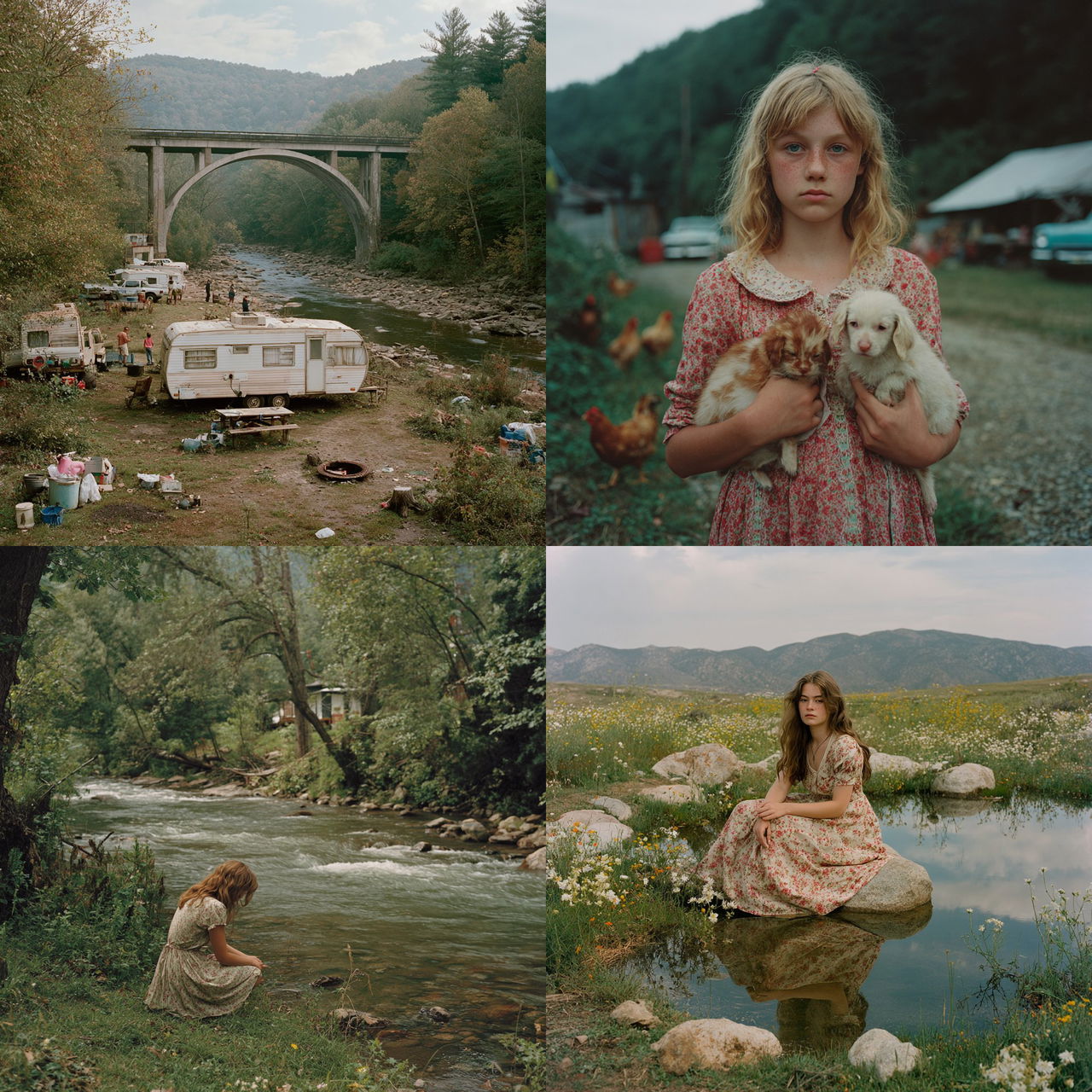 Justine Kurland style, Midjourney V7, render 1 of 4