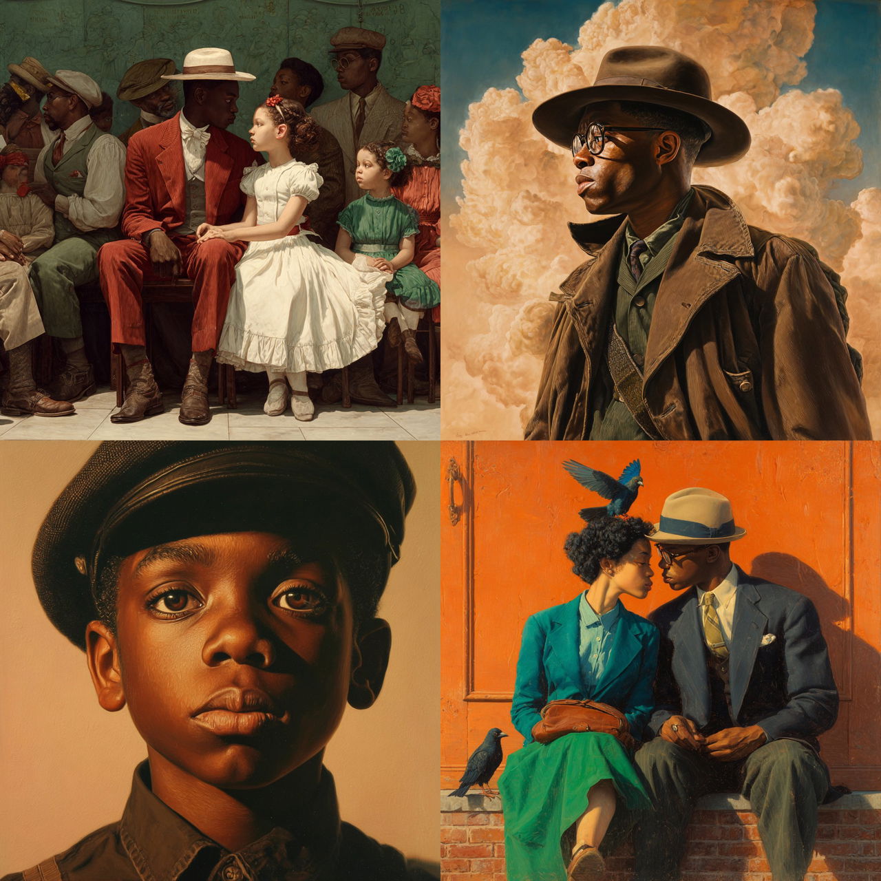 Kadir Nelson style, Midjourney V7, render 1 of 4