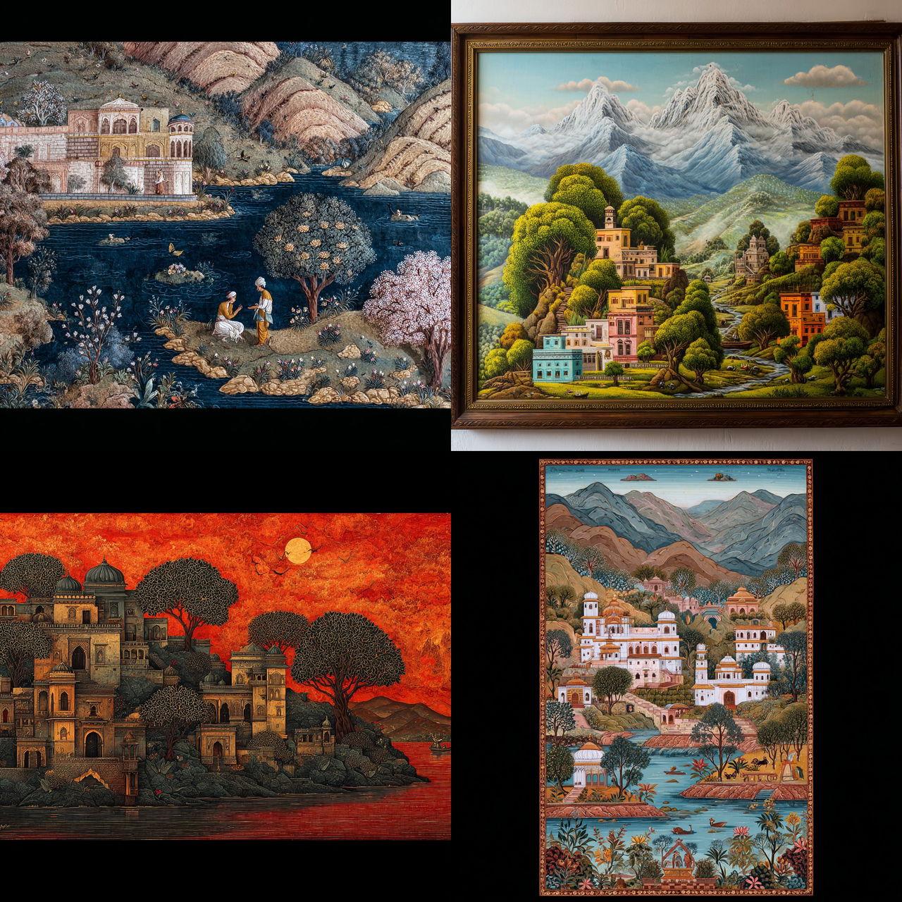 Kangra painting style, Midjourney V7, render 1 of 4