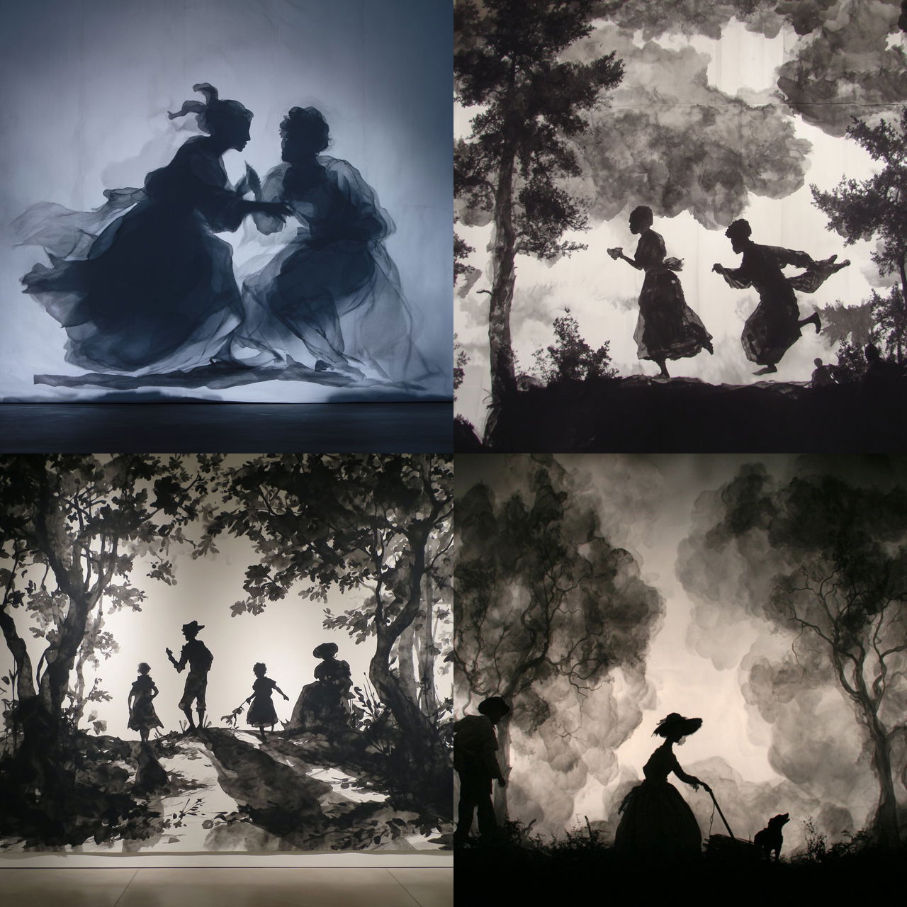Kara Walker style, Midjourney V7, render 1 of 4