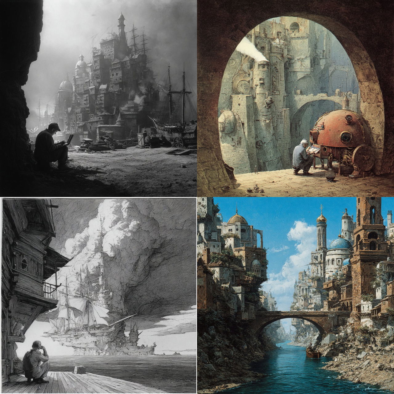 Karel Zeman style, Midjourney V7, render 1 of 4