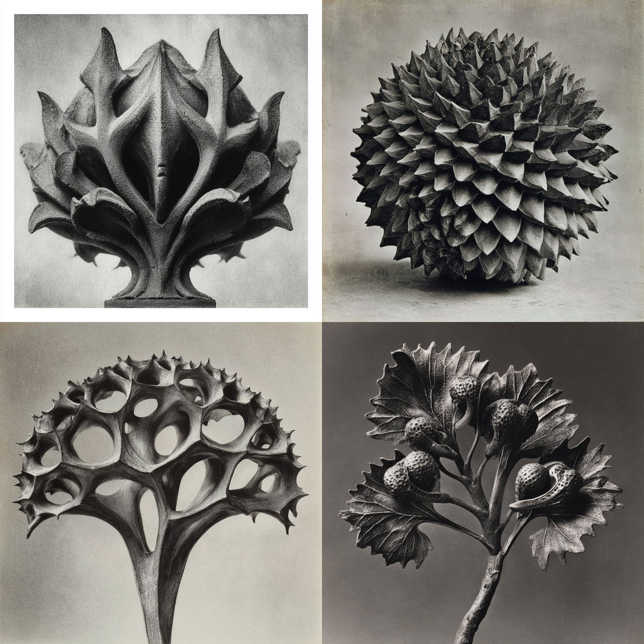 Karl Blossfeldt style, Midjourney V7, render 1 of 4