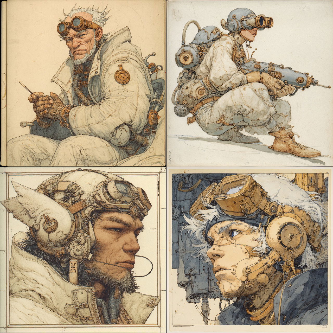 Katsuya Terada style, Midjourney V7, render 1 of 4