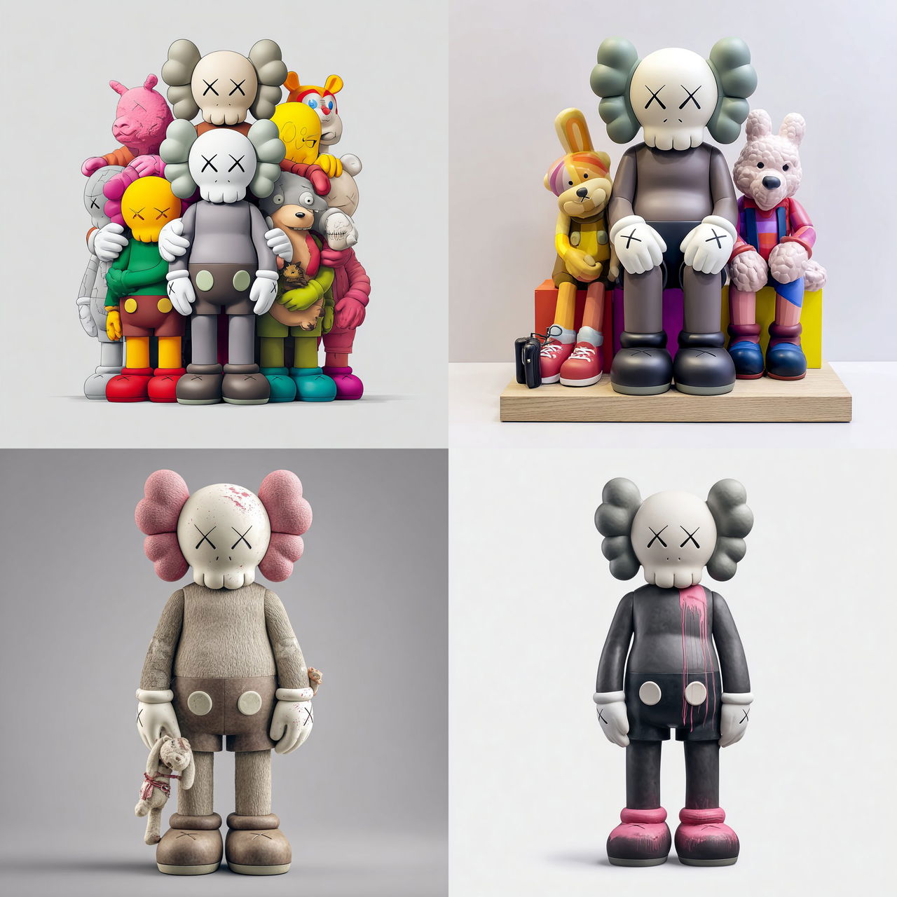 KAWS style, Midjourney V7, render 1 of 4