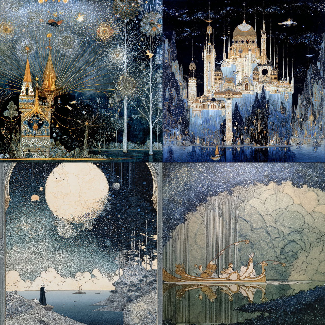 Kay Nielsen style, Midjourney V7, render 1 of 4