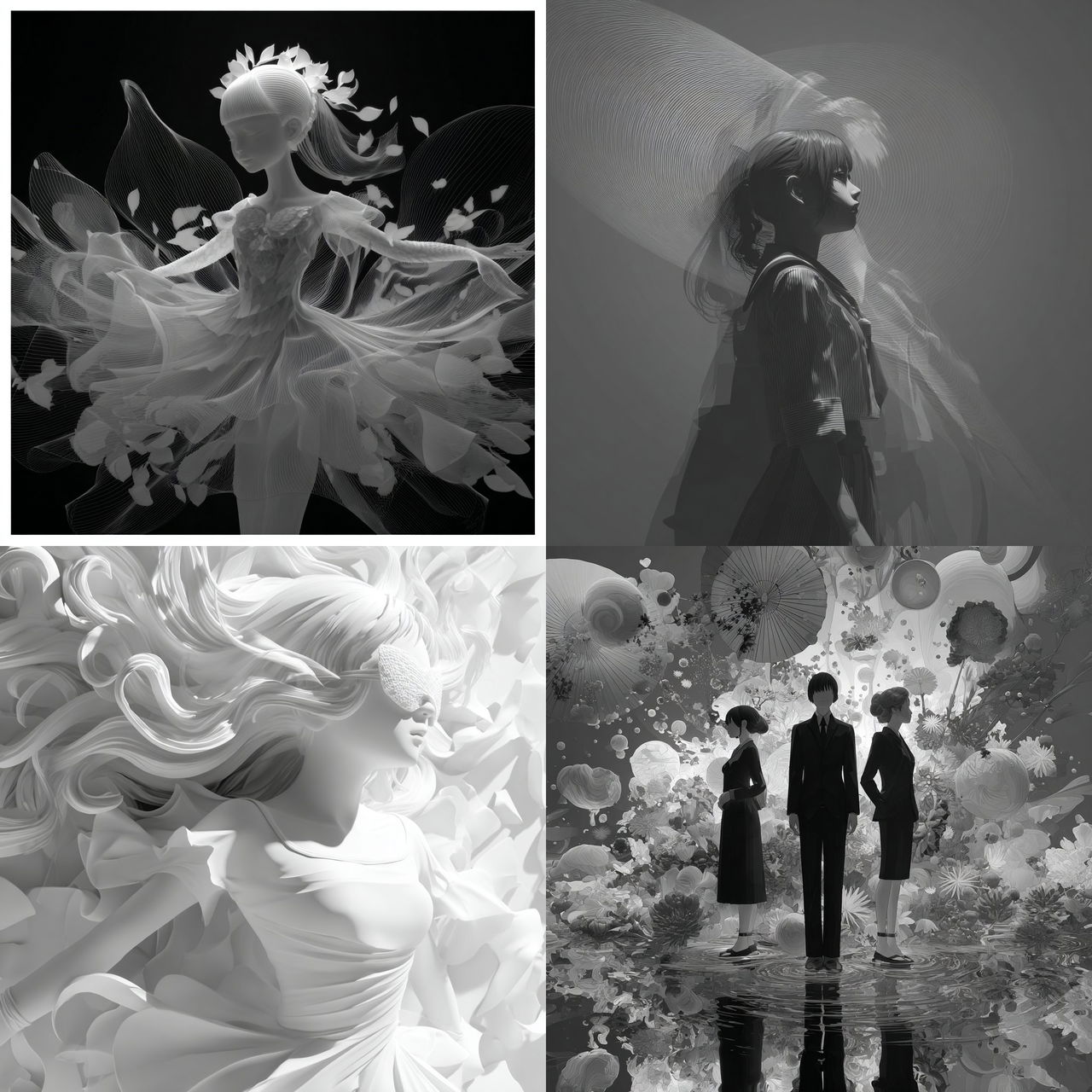 Kazuki Takamatsu style, Midjourney V7, render 1 of 4