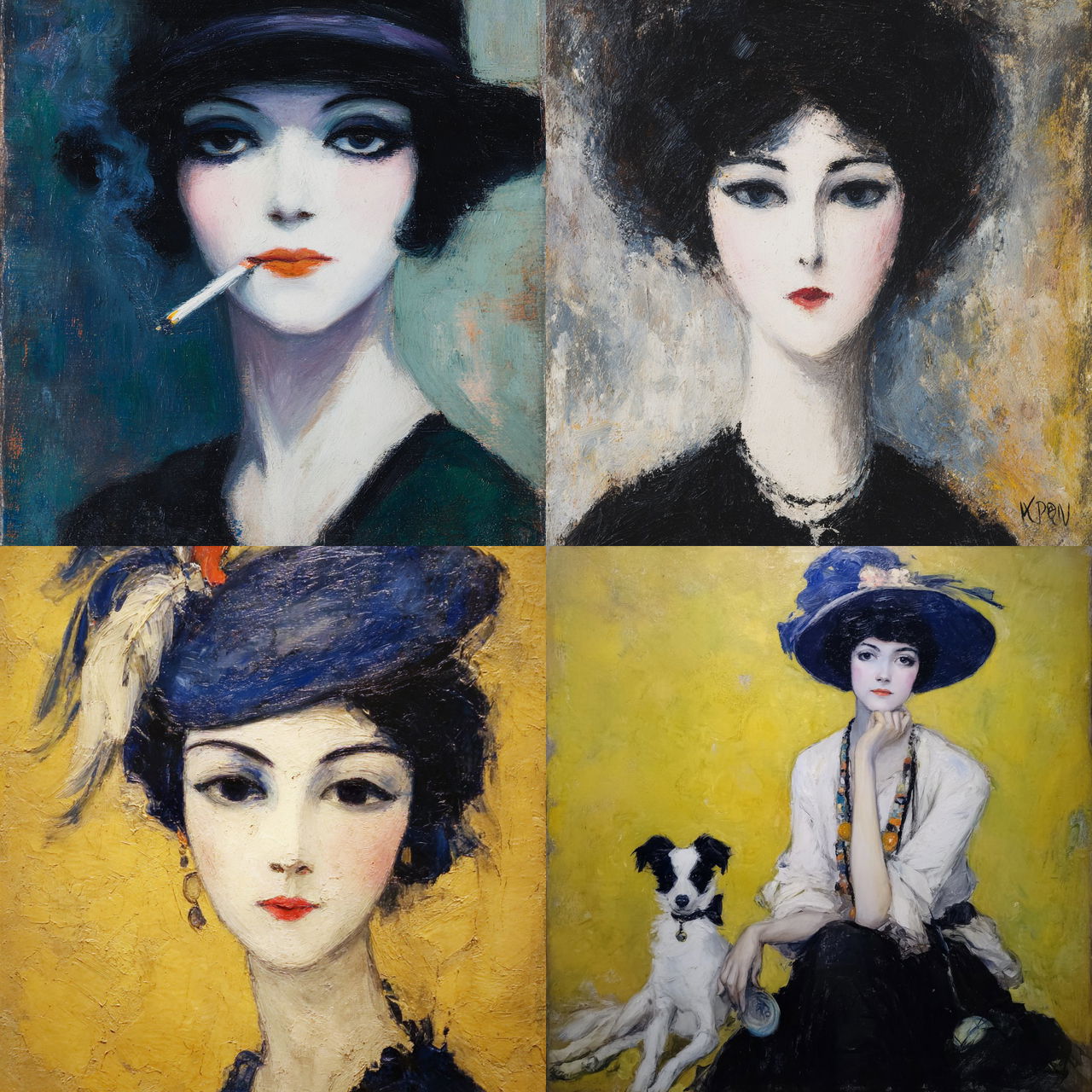 Kees van Dongen style, Midjourney V7, render 1 of 4