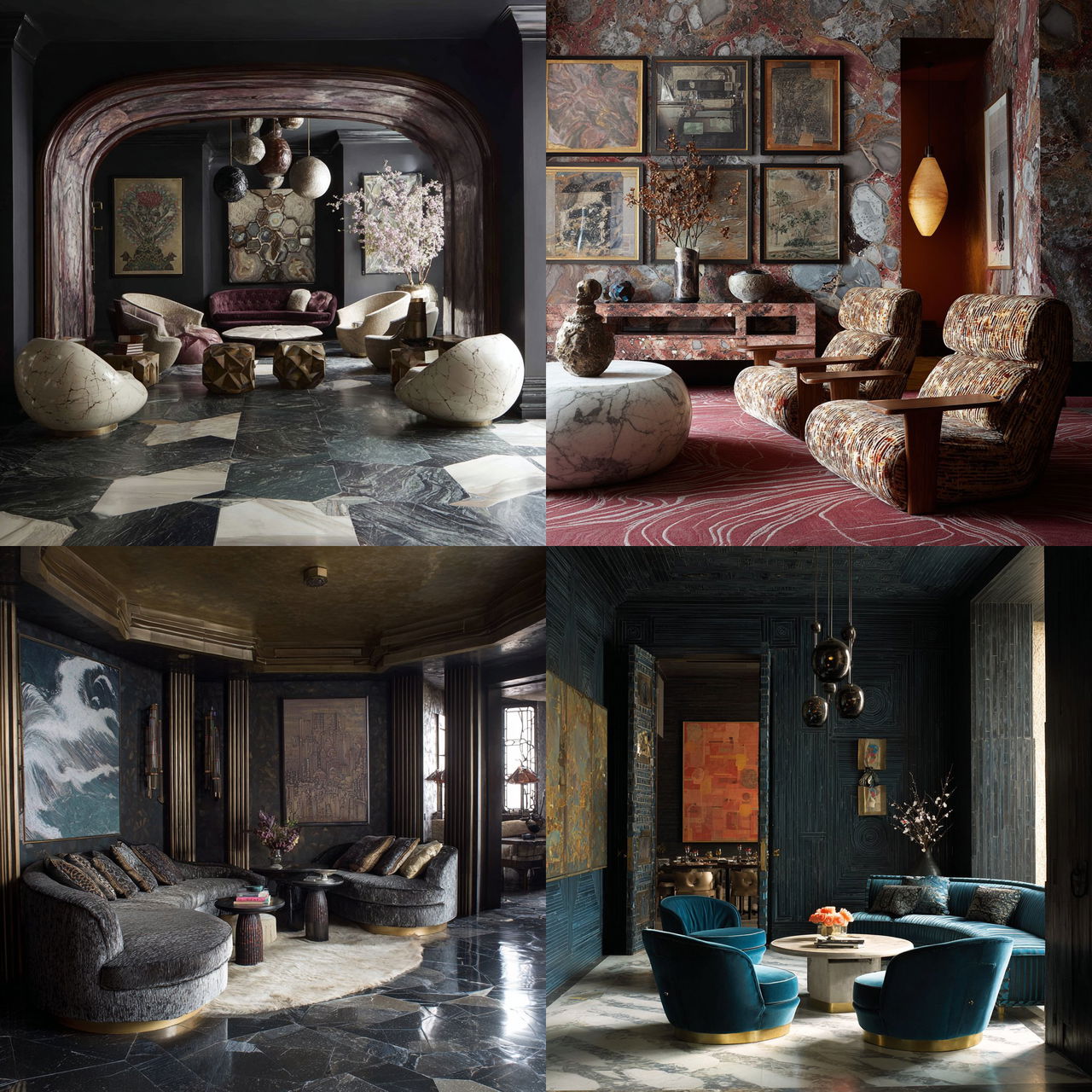 Kelly Wearstler style, Midjourney V7, render 1 of 4