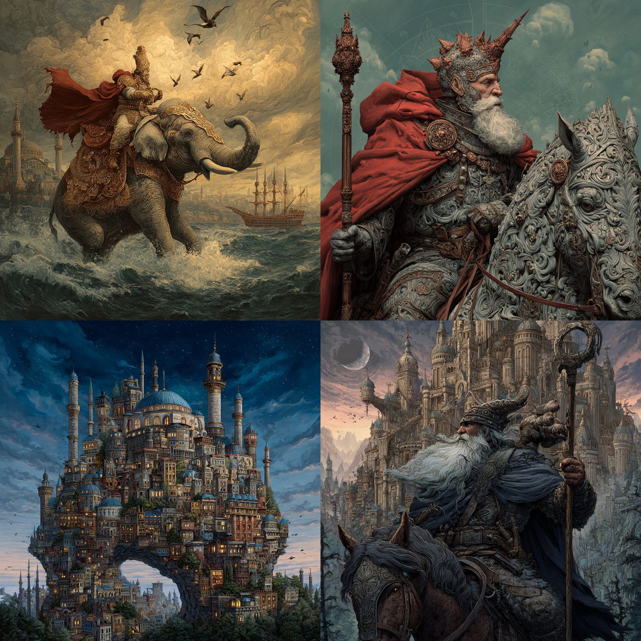Kerem Beyit style, Midjourney V7, render 1 of 4
