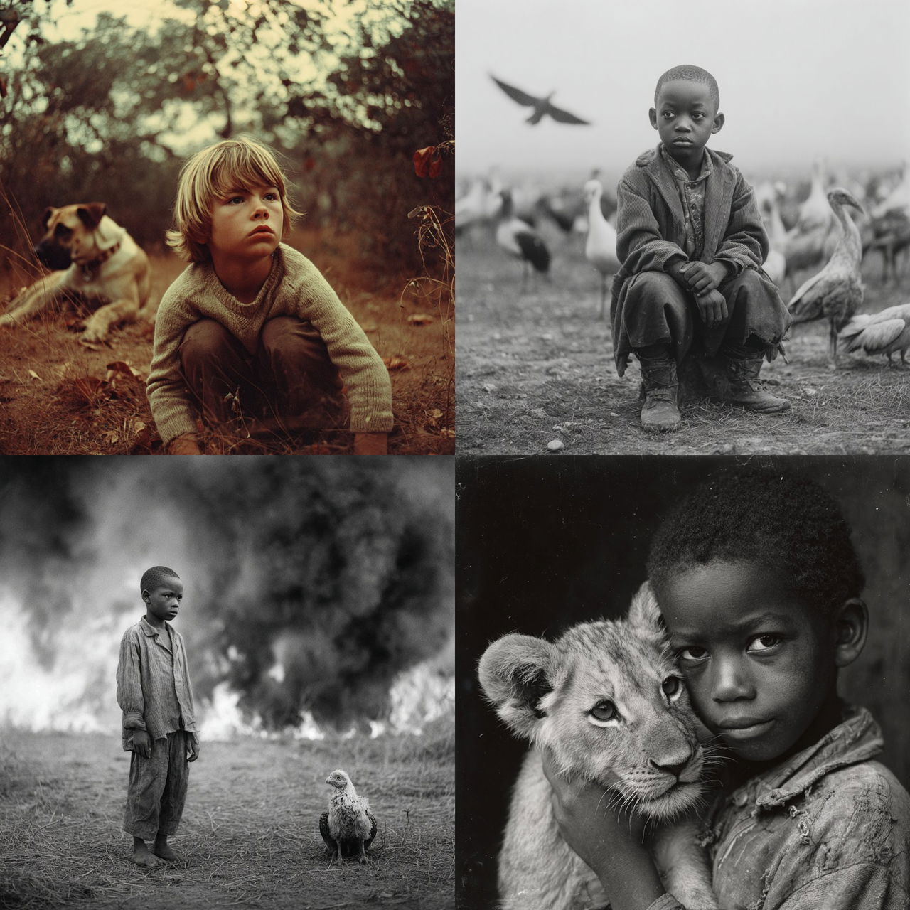 Kevin Carter style, Midjourney V7, render 1 of 4