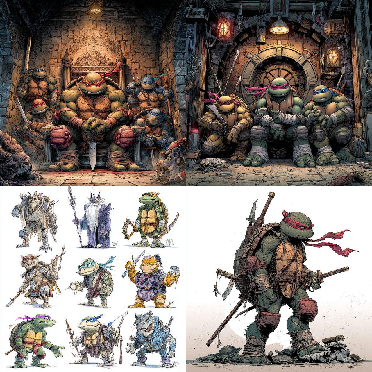Kevin Eastman style, Midjourney V7, render 1 of 4