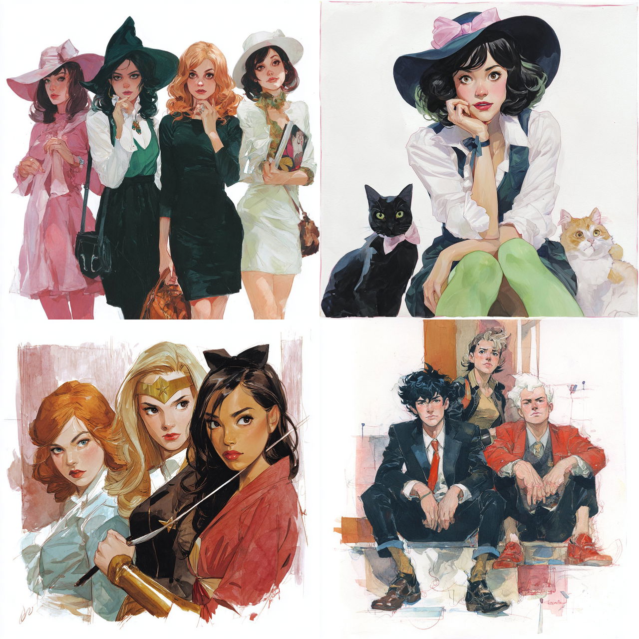 Kevin Wada style, Midjourney V7, render 1 of 4