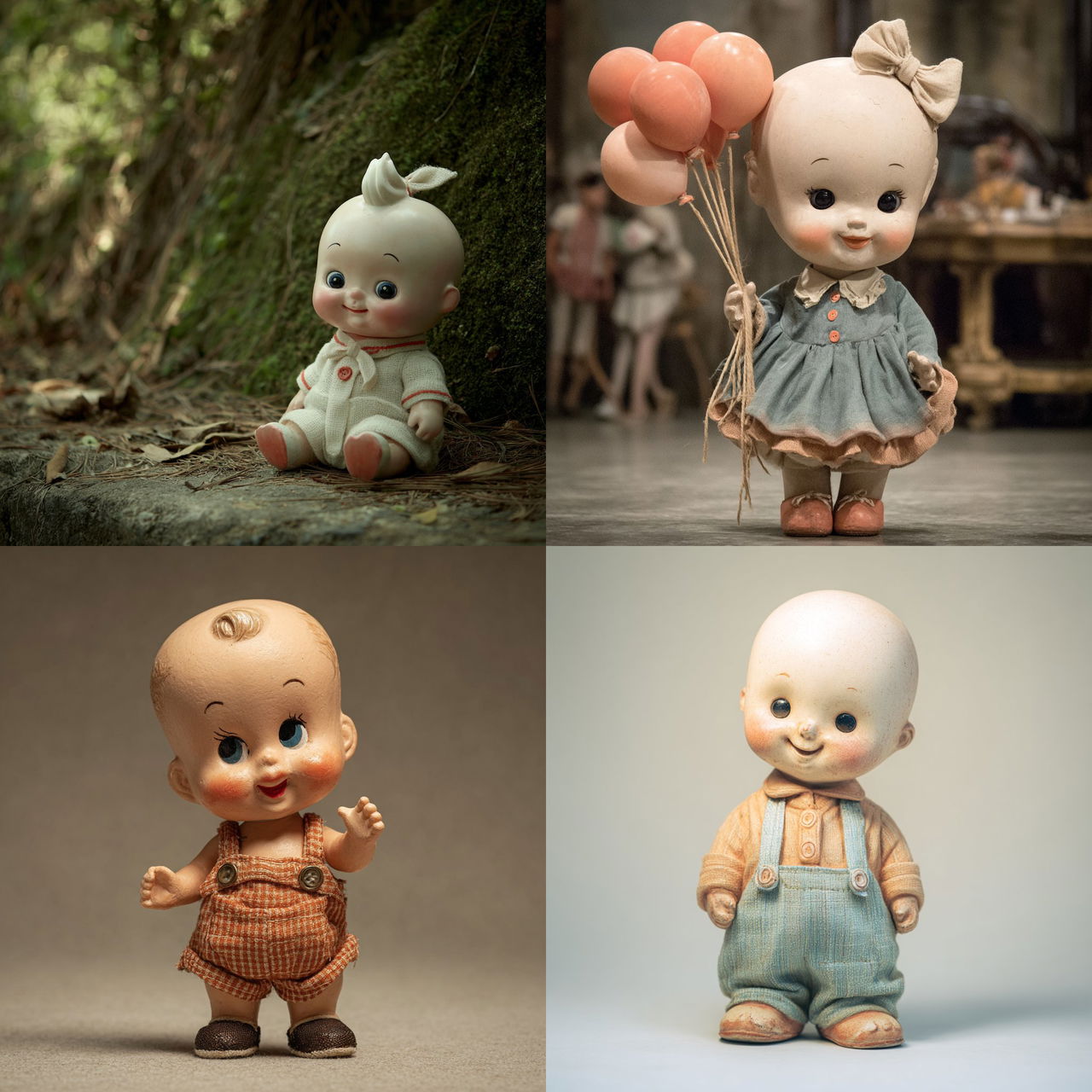 Kewpie doll style, Midjourney V7, render 1 of 4
