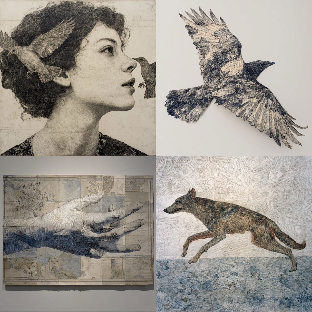 Kiki Smith style, Midjourney V7, render 1 of 4