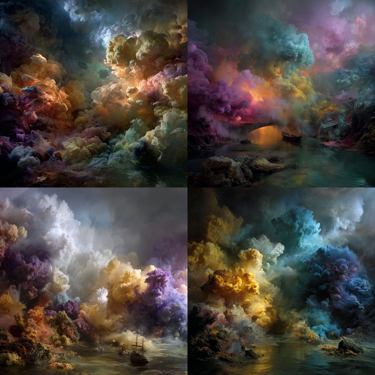 Kim Keever style, Midjourney V7, render 1 of 4