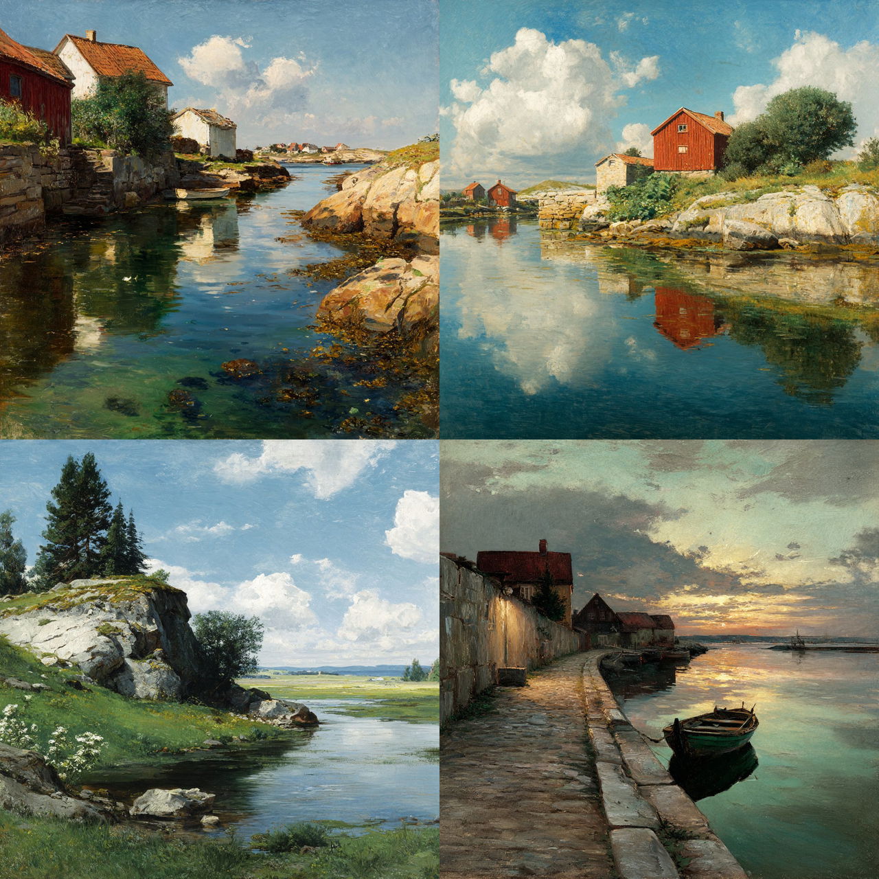 Kitty Lange Kielland style, Midjourney V7, render 1 of 4