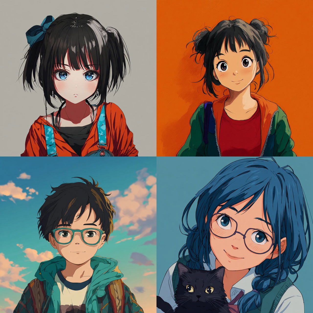 Kodomomuke anime style style, Midjourney V7, render 1 of 4