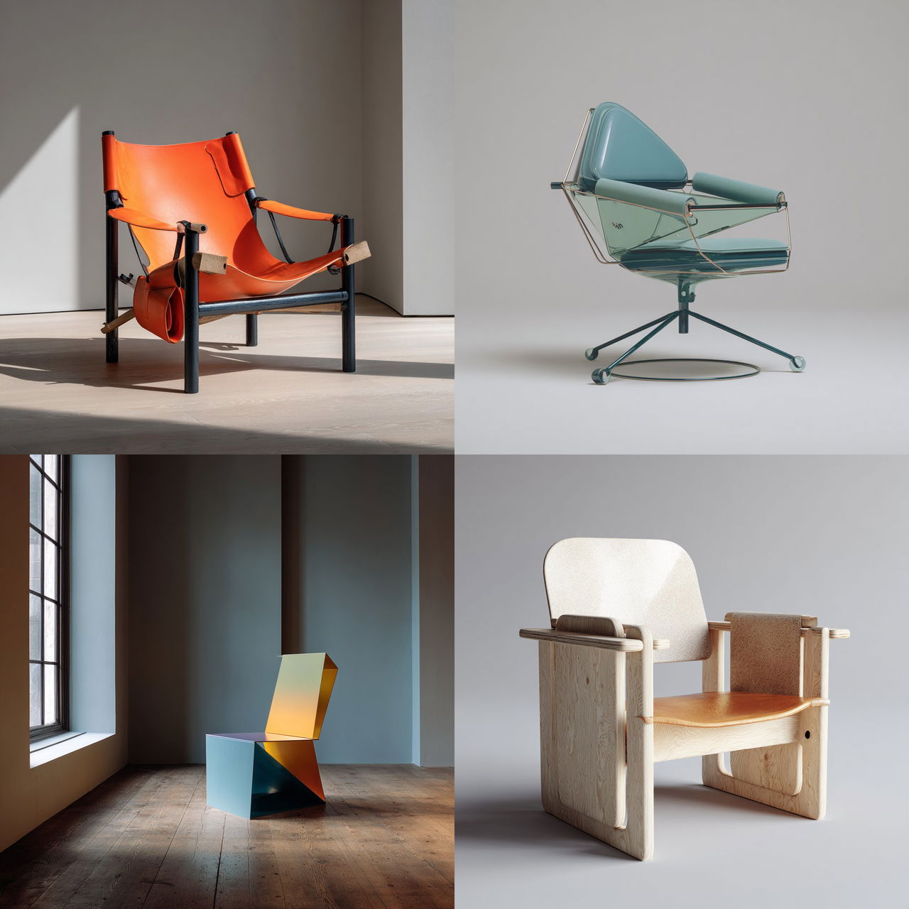 Konstantin Grcic style, Midjourney V7, render 1 of 4