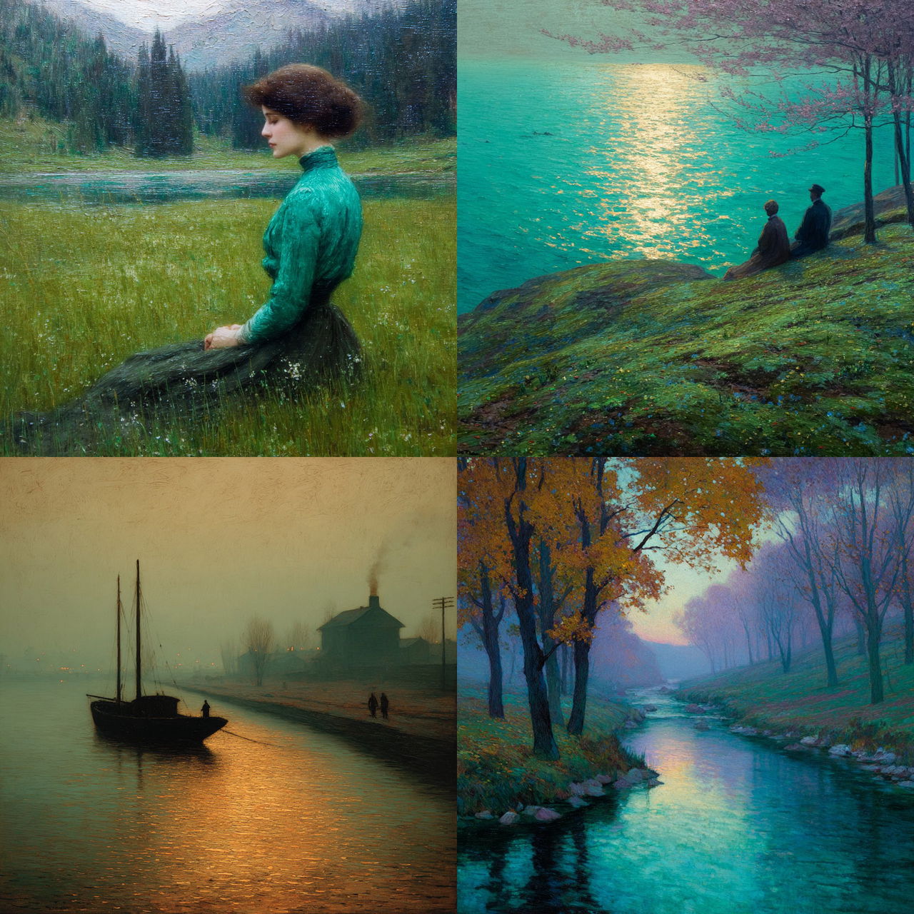L. Birge Harrison style, Midjourney V7, render 1 of 4