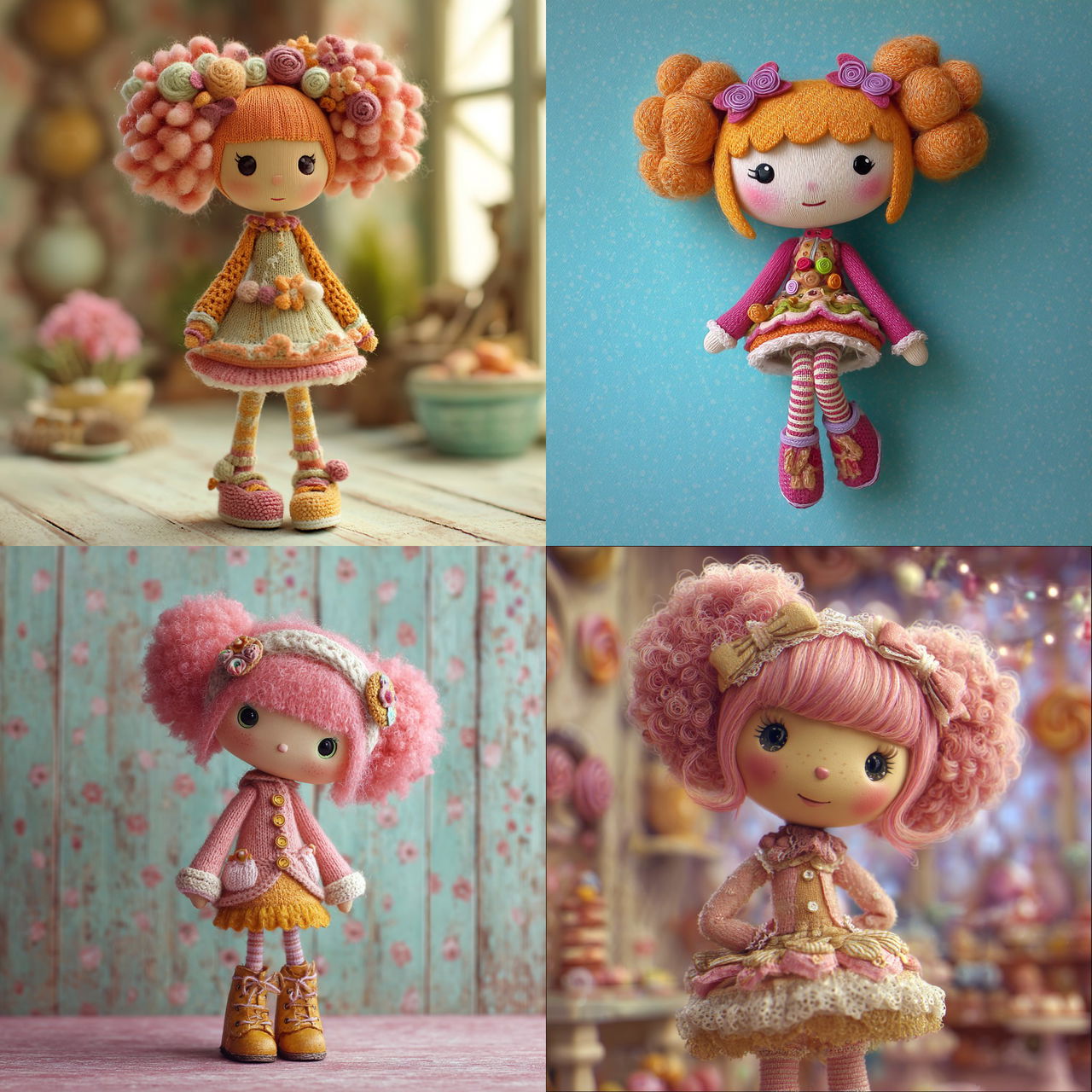 Lalaloopsy style, Midjourney V7, render 1 of 4