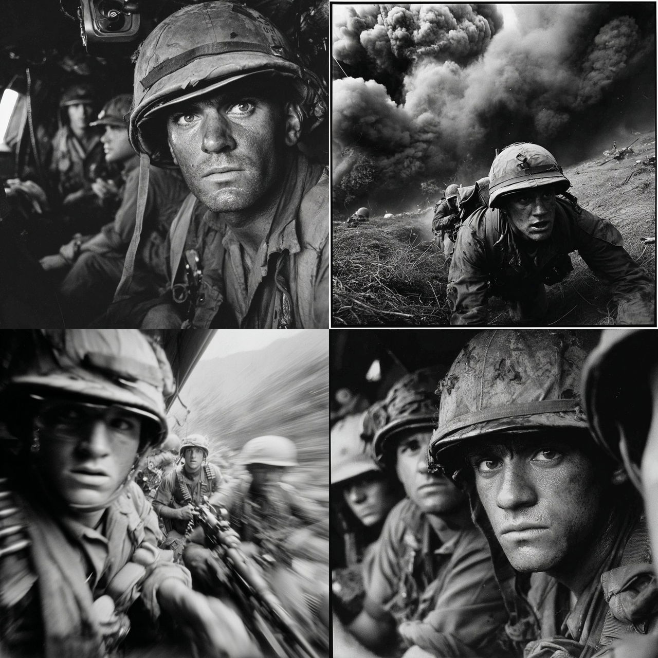 Larry Burrows style, Midjourney V7, render 1 of 4