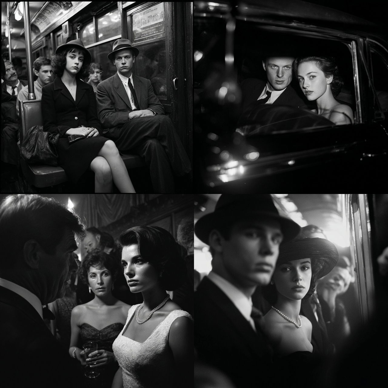 Larry Fink style, Midjourney V7, render 1 of 4