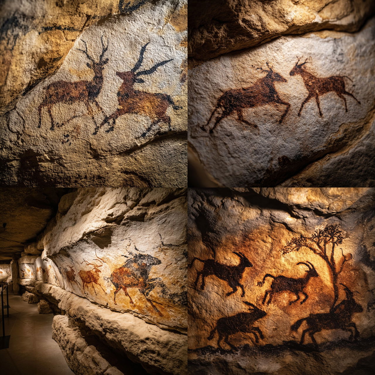 Lascaux style, Midjourney V7, render 1 of 4