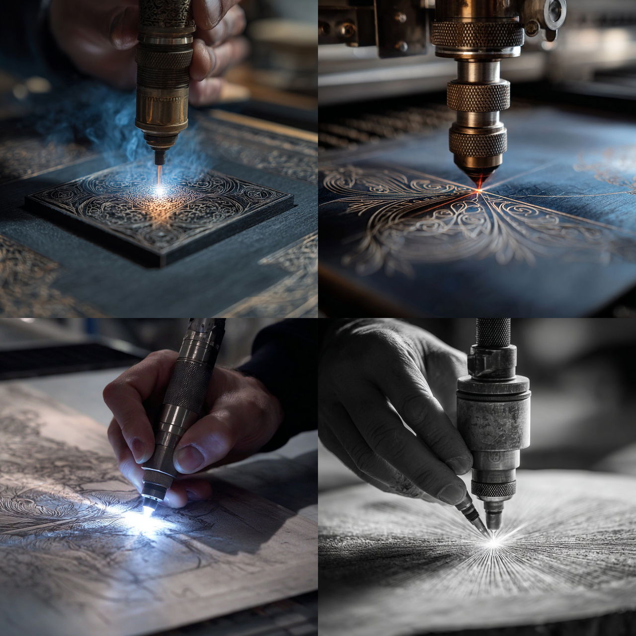 Laser engraving style, Midjourney V7, render 1 of 4