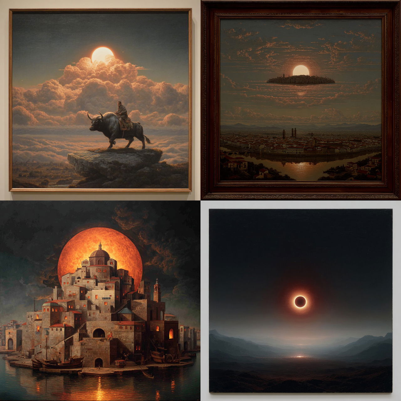 Laurent Grasso style, Midjourney V7, render 1 of 4