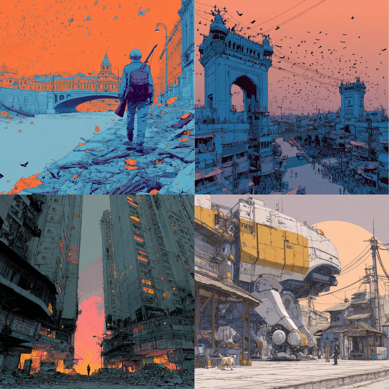 Laurie Greasley style, Midjourney V7, render 1 of 4