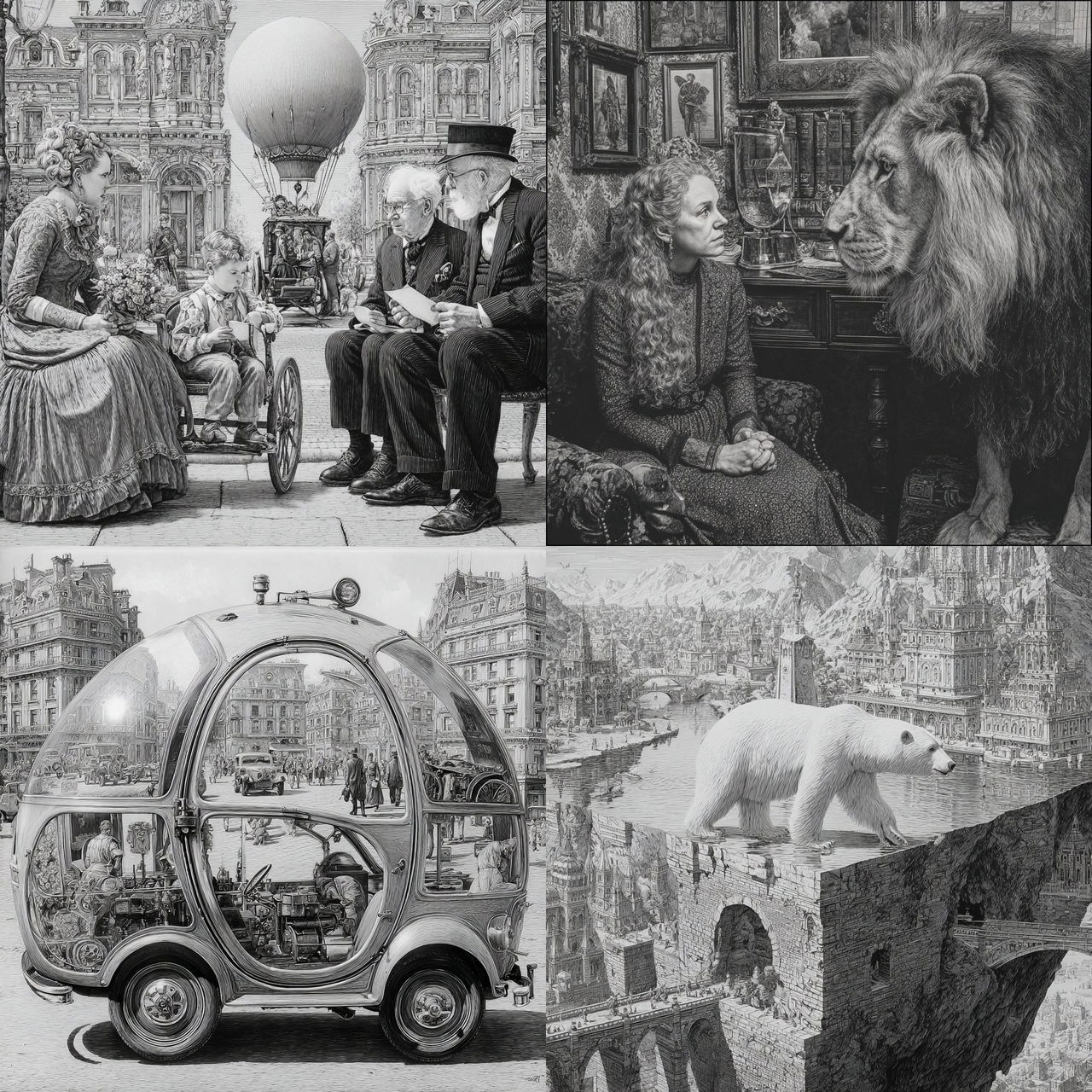 Laurie Lipton style, Midjourney V7, render 1 of 4