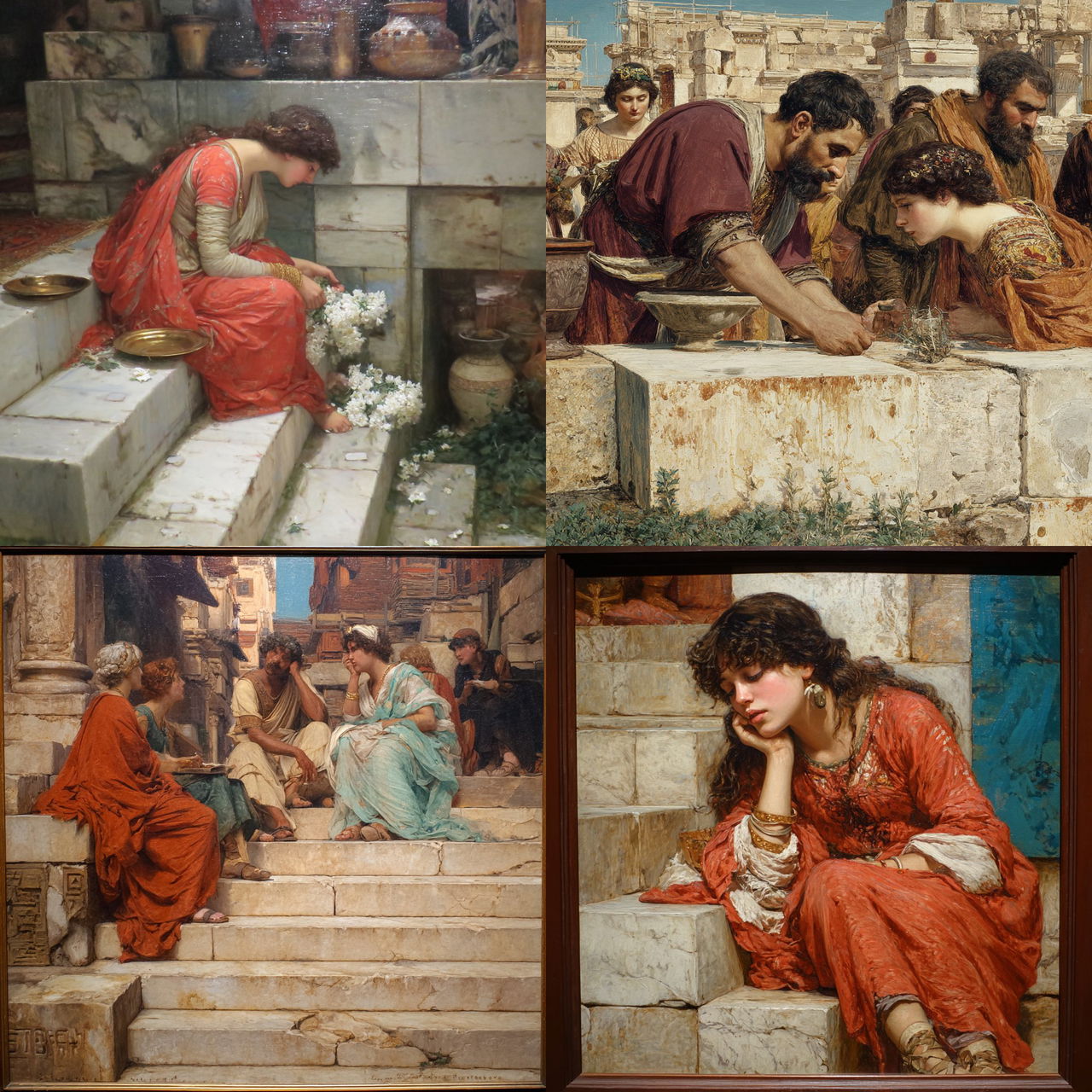 Lawrence Alma-Tadema style, Midjourney V7, render 1 of 4