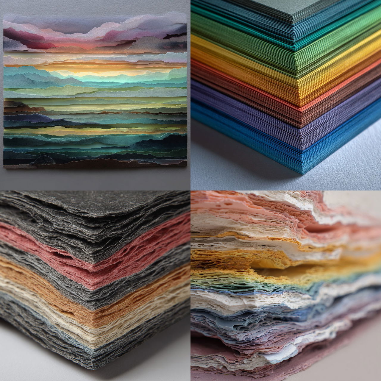 Layered paper style, Midjourney V7, render 1 of 4