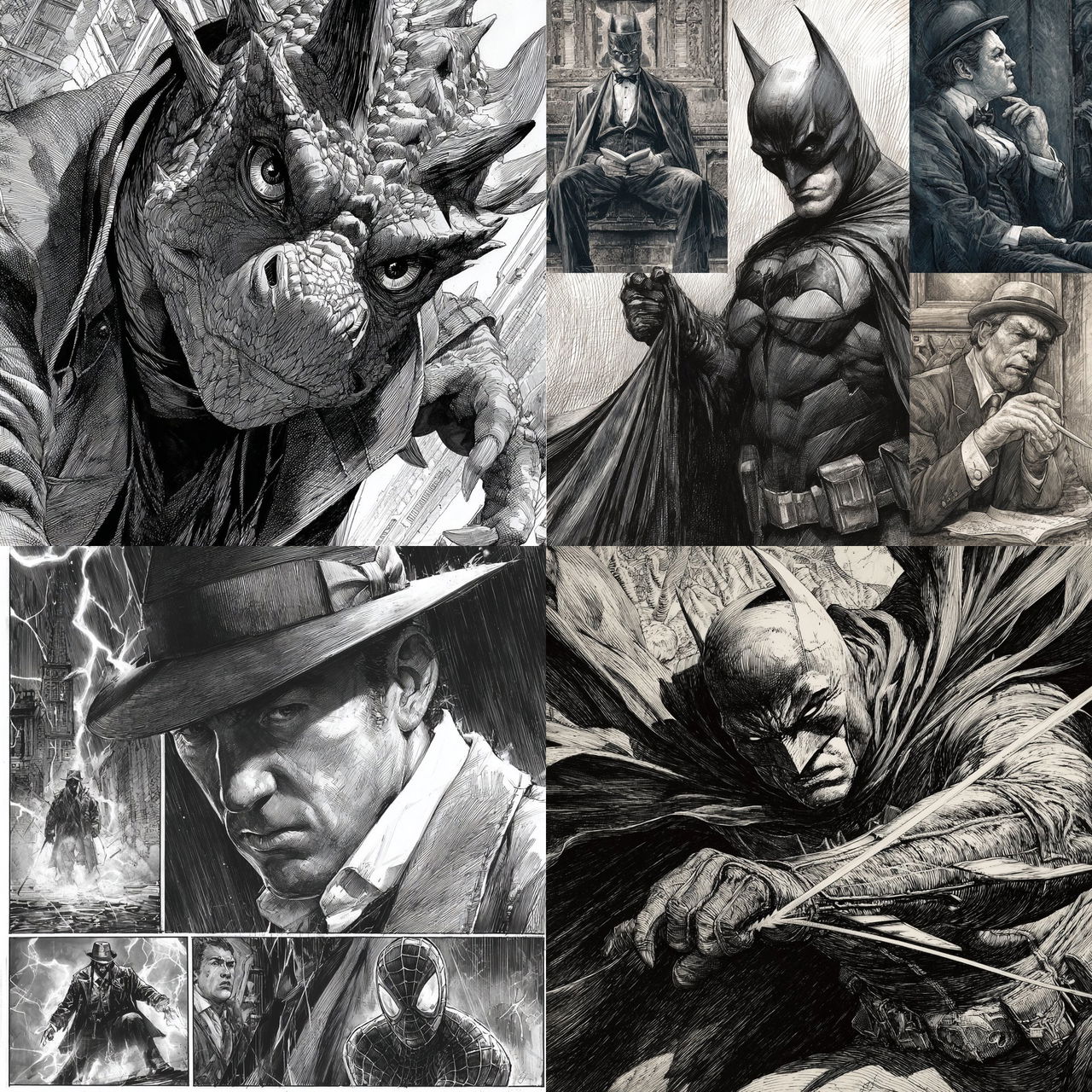 Lee Bermejo style, Midjourney V7, render 1 of 4