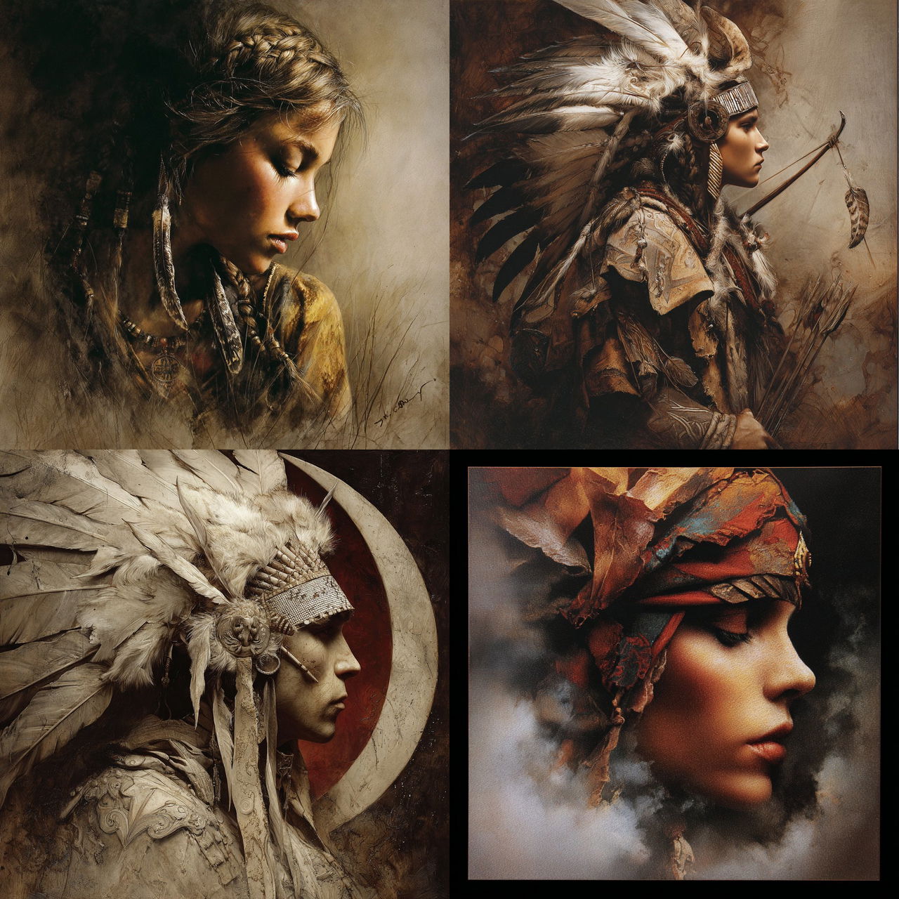 Lee Bogle style, Midjourney V7, render 1 of 4