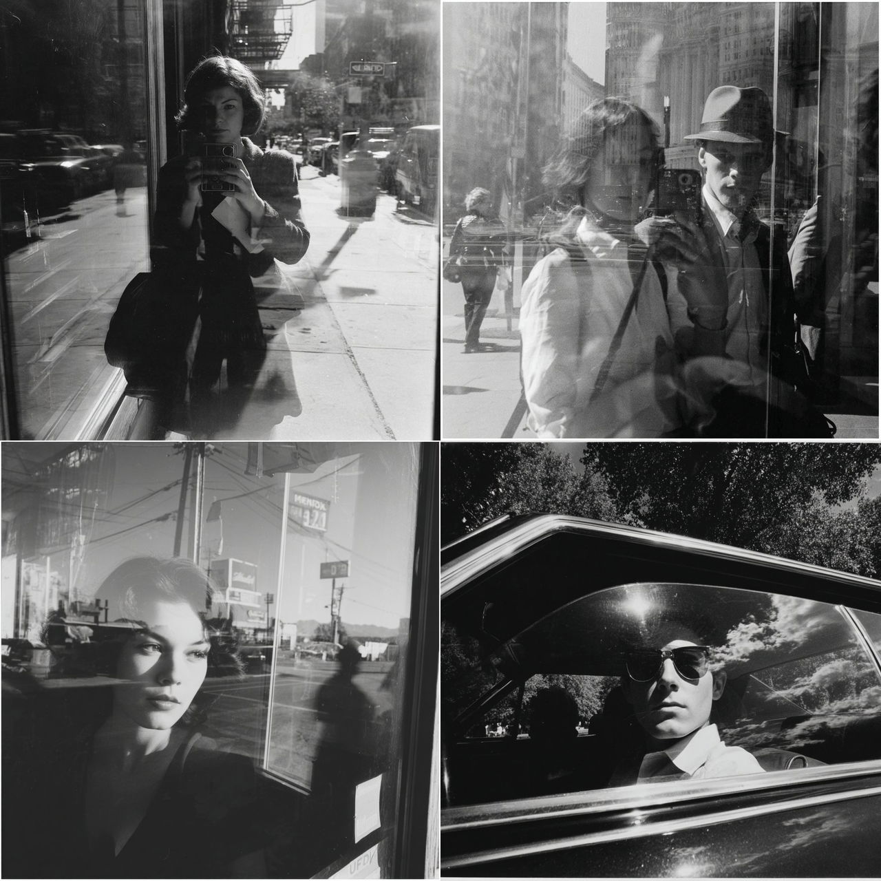 Lee Friedlander style, Midjourney V7, render 1 of 4