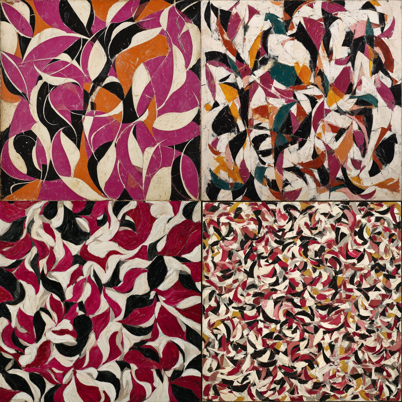 Lee Krasner style, Midjourney V7, render 1 of 4