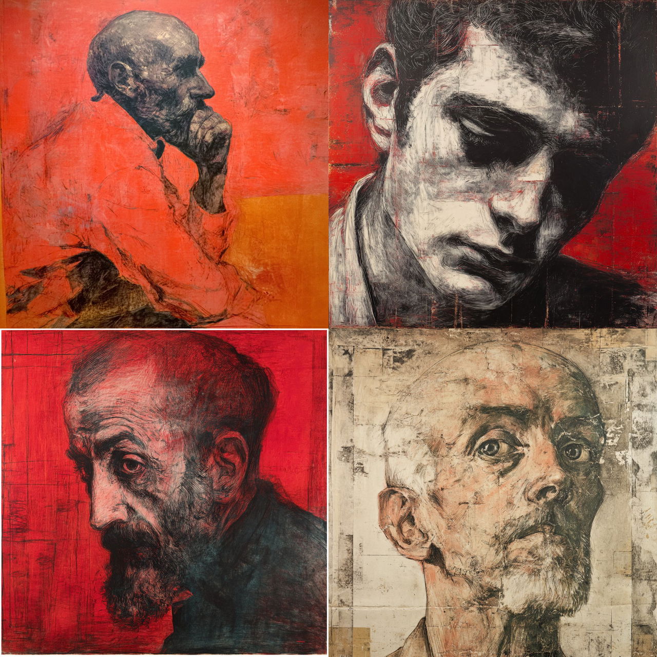Leon Golub style, Midjourney V7, render 1 of 4