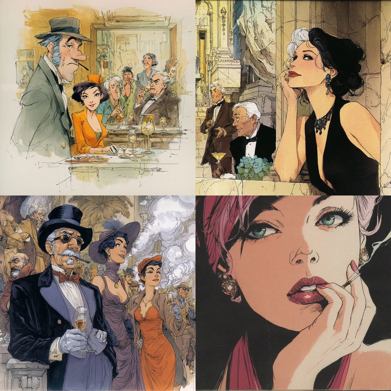Leone Frollo style, Midjourney V7, render 1 of 4