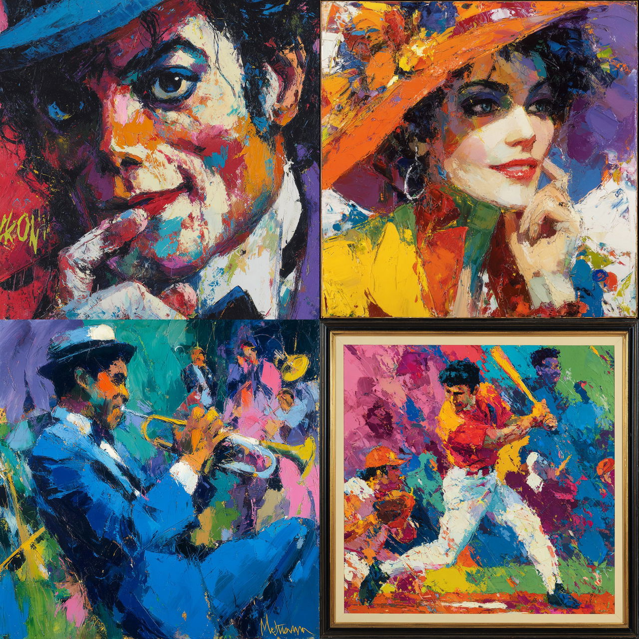 LeRoy Neiman style, Midjourney V7, render 1 of 4